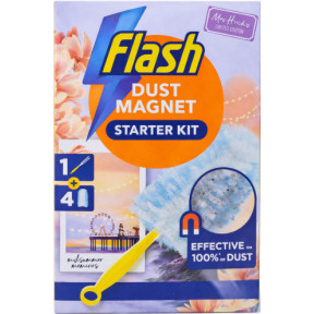 Набор для уборки пыли Flash Dust Magnet (ручка + 4 насадки)